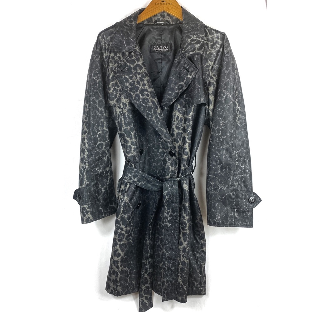 VTG Sanyo Leopard Print Light Trench Coat